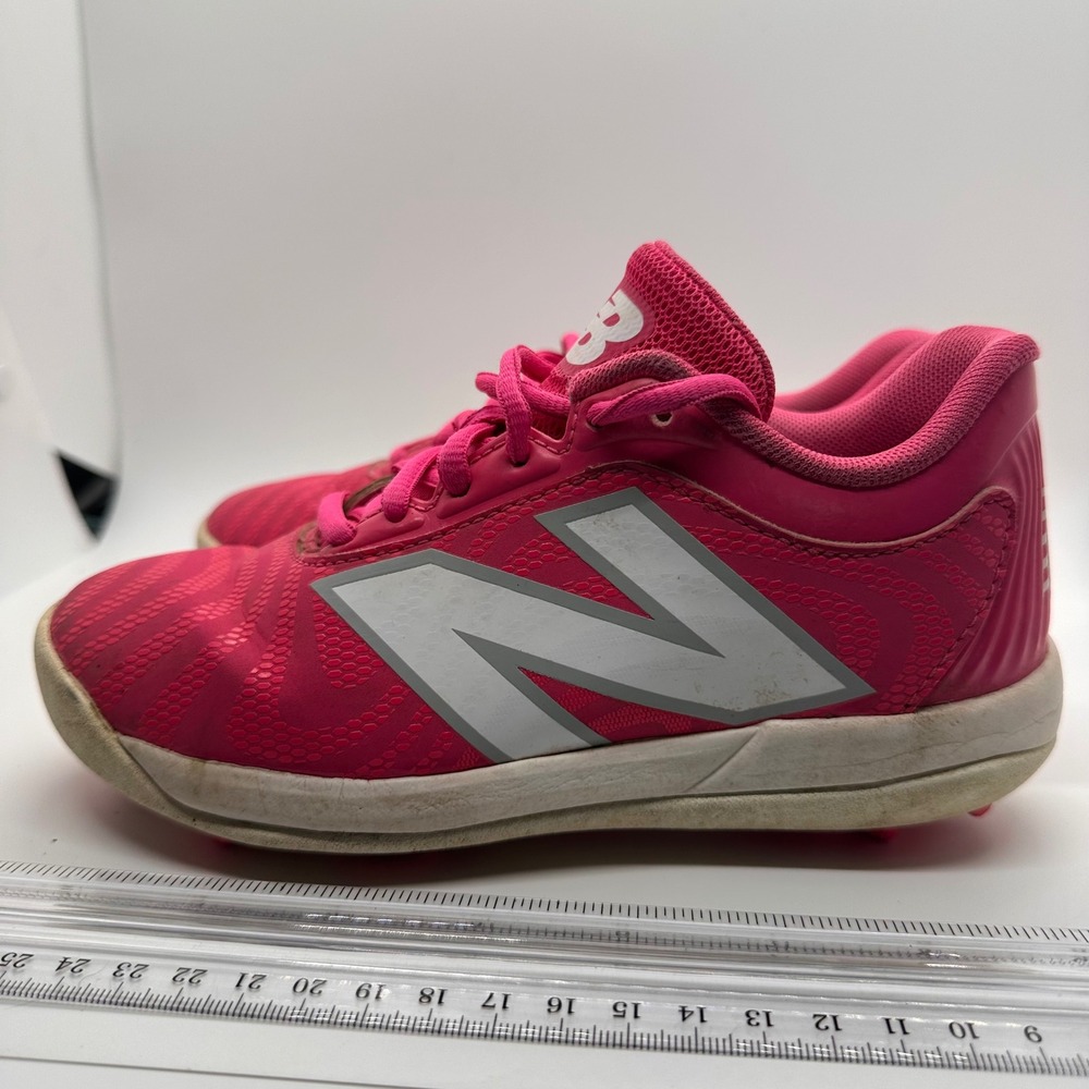 New Balance Turf Shoes‎ Pink Molded Cleats Soccer Baseball Girls Size 13 US - Picture 5 of 10